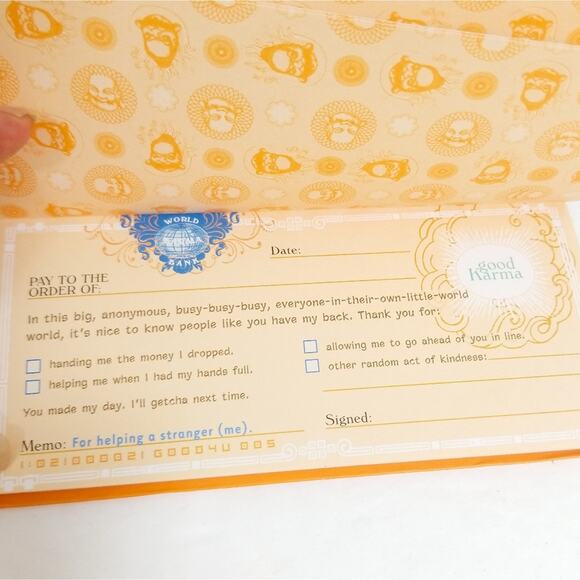 New Karma Checks checkbook good bad world balance - Picture 7 of 13